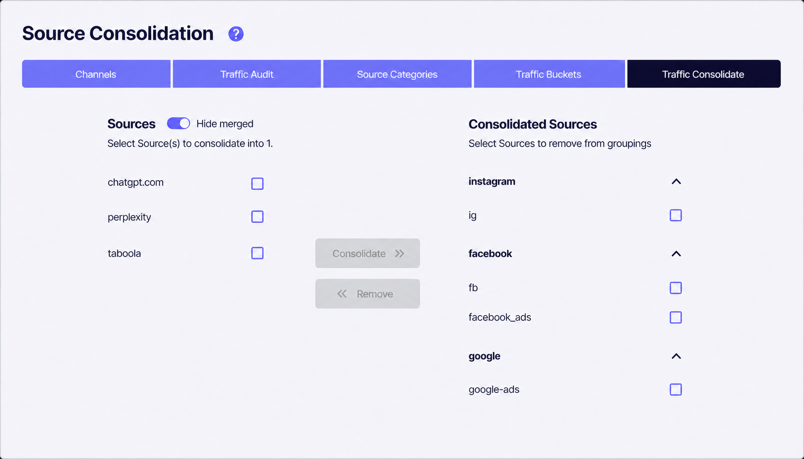 Incendium Source Consolidation workflow with documentation-safe source names