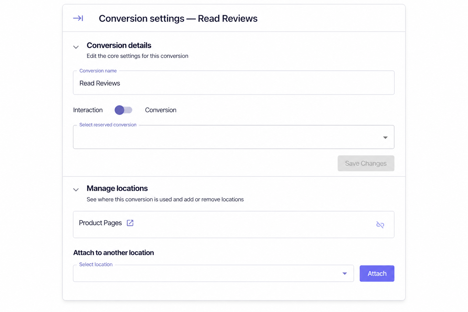 Incendium Conversion settings for classification and Location assignment