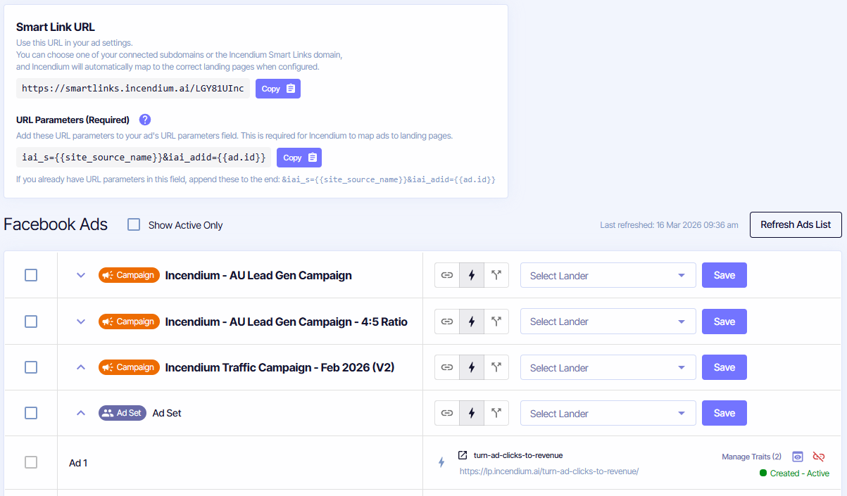 Incendium Smart Links and traffic routing interface