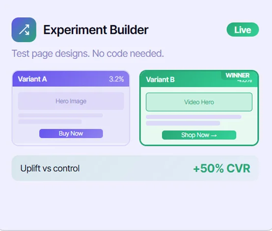 No-code experiment builder