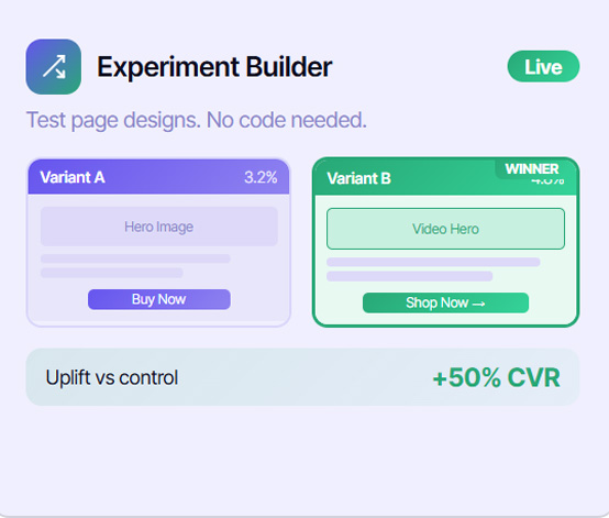 No-code experiment builder